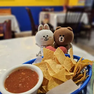 Complimentary chips and salsa