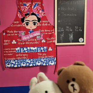 Cute apron - next to the specials menu