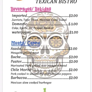 mexican menu