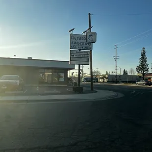 an empty street in a small town