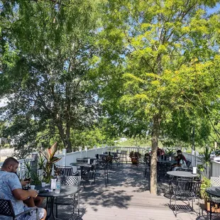 a man sitting on a bench