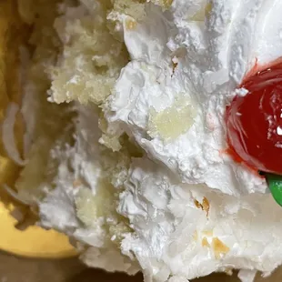 Coconut cream cupcake