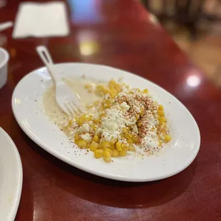 Esquites (5-10 bites in lol) - yummy, citrusy, savory