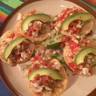 Ceviche tostaditos... Delicious!