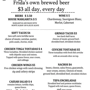 Happy Hour Specials Served All Day