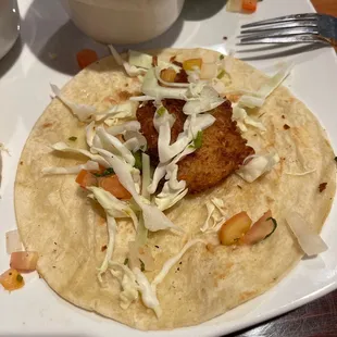 Coconut shrimp tacos