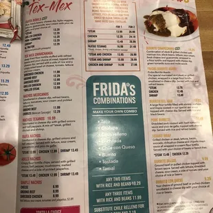 Huge menu