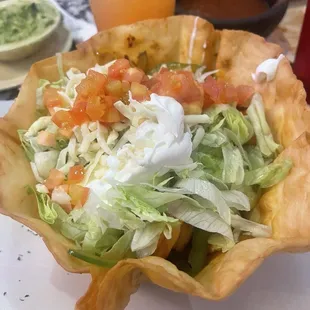 Shrimp taco salad