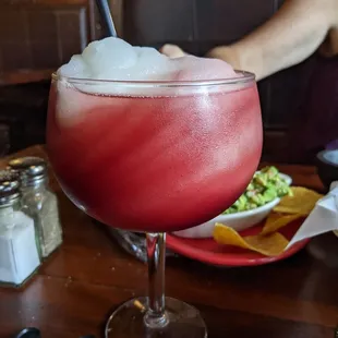 Margarita with sangria swirl