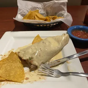 Burrito lunch - it's huge!