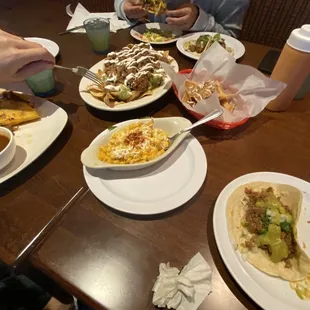 a table full of food