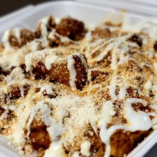 a close up of a dish