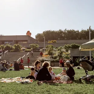 OMCA's Garden is a great place to relax with family and friends on Friday Nights at OMCA with Off the Grid.