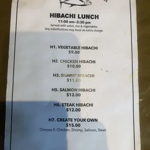 Updated menu 7/27/21