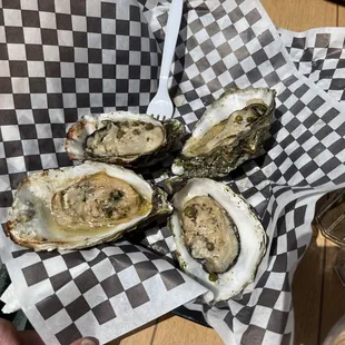 Grilled oysters