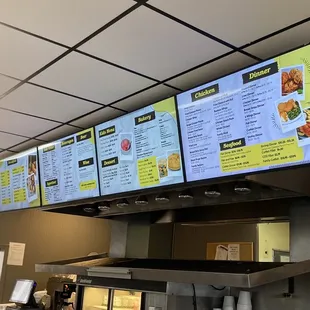 Clean looking menu boards