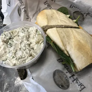 Turkey Apple Sandwich with Dill Potato Salad!