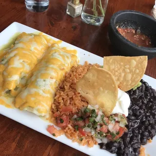 Enchiladas Suizas Platter
