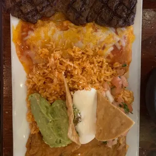 Steak and Enchilada Platter