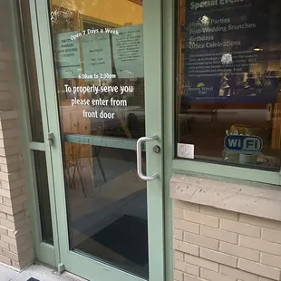 Front entrance ajar