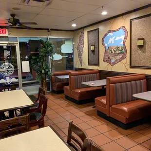 the inside of a restaurant