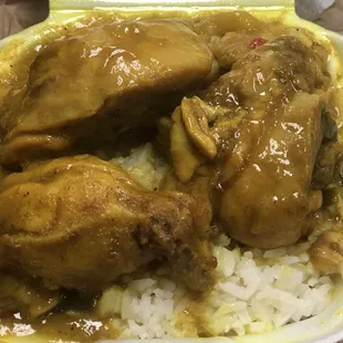 Small Curry Chicken with White Rice... $5.00