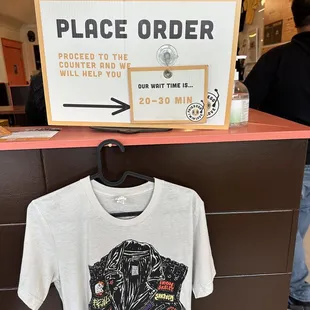 Go towards the right to place your order