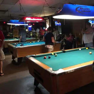 billiards and pool tables