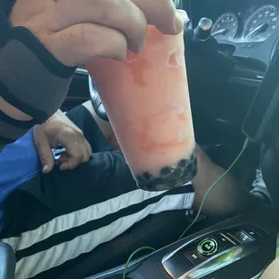 Watermelon smoothie with tapioca