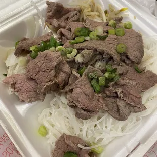 Pho beef noodles without pho