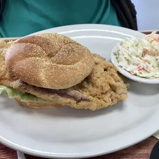 Tenderloin and cole slaw