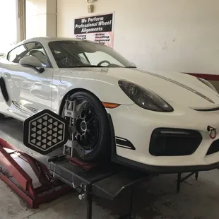 We offer full wheel alignments!