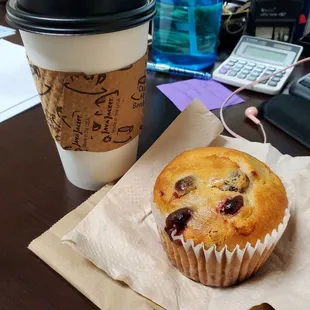 16oz Spiced Chai and a Cranberry Orange Muffin - only $6!