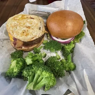 The Hangover Burger, so dang good!