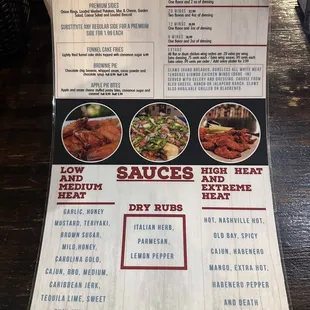 Wings, sides, sauces