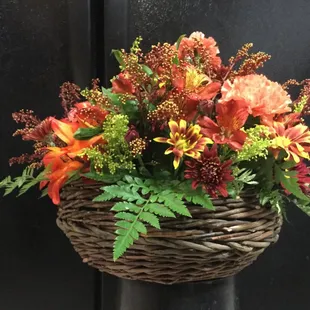 Fall colors basket. Starts at $35.00 and up.