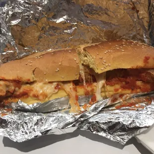 Meatball Parmigiana on a hero: $7