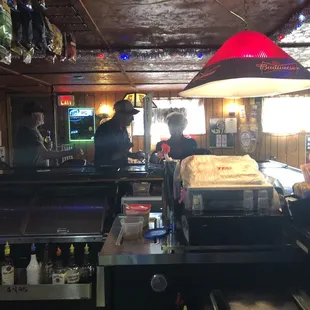 a bar with a pool table