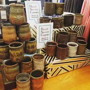 Very cool ceramic pieces from local artist David Stevens. Come see them. And buy one. Because the Wall Street journal s