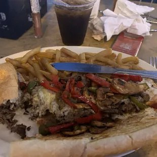 Philly cheese steak at Friendly&apos;s Tavern