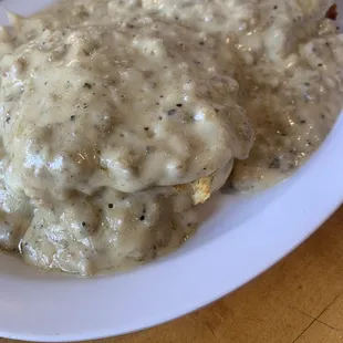 Best gravy every!! Crisp biscuits!!