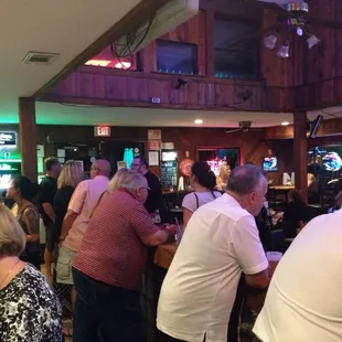 Lively atmosphere, locals the dominant. Great food