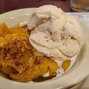 Apple Dumpling with Cinnamon Ice Cream is excellent