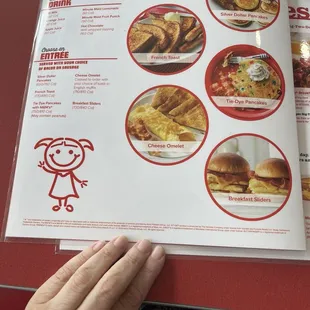 Kids menu