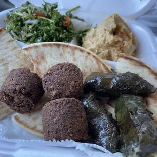 Veggie Platter. to go box. loved it! Delicious and filling.