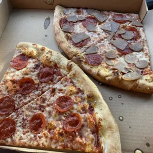 Two specials  HUGE slices! Delicious!