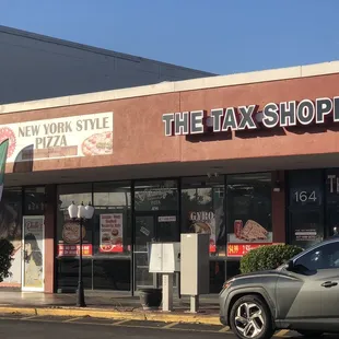 the front of the restaurant