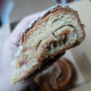 Pain d&apos; Amande. Very good. Whole wheat buttery pastry with almond filling.