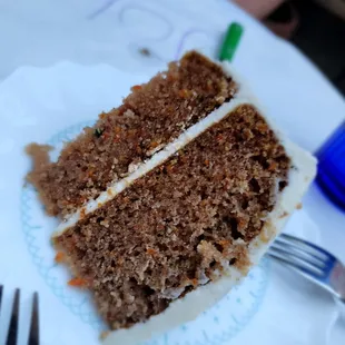a slice of carrot cake