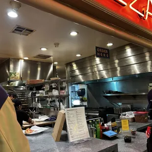 The counter to order.